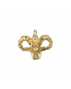 10K Yellow Gold Ram's Head Pendant