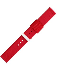 Red Two Piece 18mm Nylon Watch Strap