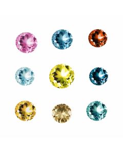 VS Quality Excellent Cut Colored 6.5mm Round Shape Moissanite Stones