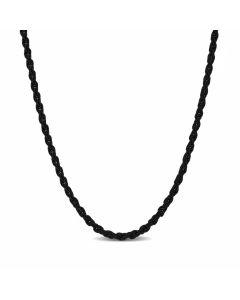 Black Plated Rope Stainless Steel Chain