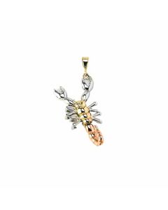 10K Tri Color Scorpion Charm