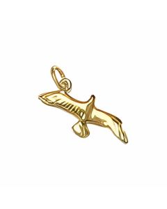 10K Yellow Gold 3D Seagull Charm