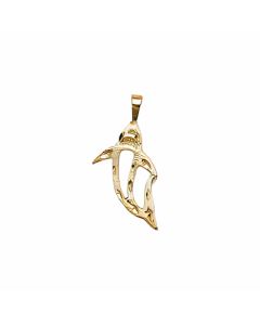 10K Yellow Gold Shark Pendant