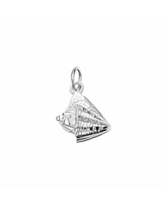 Silver 3D Conch Shell Charm