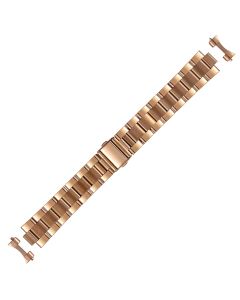 Rose Metal 18mm Curved Solid Box Style Buckle Watch Strap