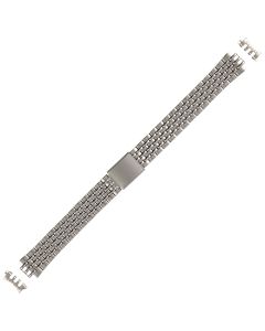 Stainless Steel 10mm Curved Lined Style Buckle Watch Strap