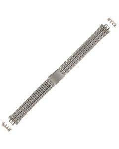 Stainless Steel 16mm Curved Lined Style Buckle Watch Strap