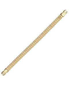 Yellow Metal Fancy Ring Ends Expansion Style Watch Band
