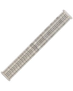 Steel Metal Mosaic Tile Style Expansion Watch Strap 18-23mm
