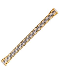 Two Tone Metal Sparkly Style Expansion Metal Watch Strap 10-14mm
