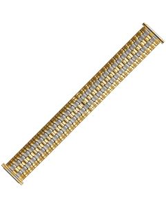 Two Tone Metal Honeycomb Style Expansion Watch Strap 18-23mm