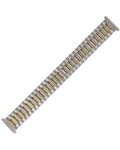 Two Tone Metal Can Style Expansion Watch Strap 18-23mmm