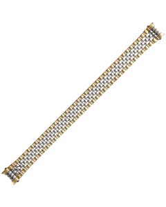 Two Tone Metal Glitter Style Expansion Watch Strap 12mm