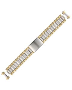 Two Tone Metal Chalk Style Expansion Watch Strap 18mm