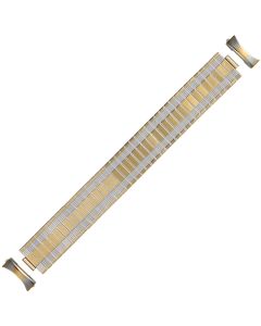 Two Tone Metal Ruler Style Expansion Watch Strap 20mm