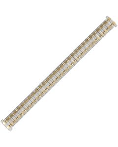 Two Tone Metal Basket Weave Style Expansion Watch Strap 10-14mm