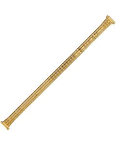 Yellow Metal Faceted Style Expansion Watch Band 09-11mm