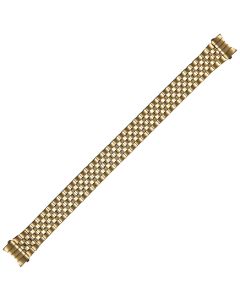 Yellow Metal Glitter Style Expansion Watch Strap 12mm