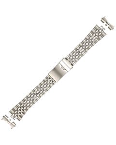 Stainless Steel 20mm Curved Train Track Style Buckle Watch Strap