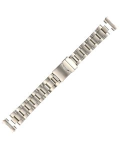 Stainless Steel 20mm Curved Cube Box Style Buckle Watch Strap