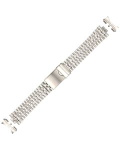 Stainless Steel 18mm Curved Caterpillar Style Buckle Watch Strap