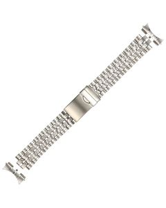 Stainless Steel 24mm Long Curved Caterpillar Style Buckle Watch Strap