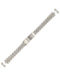 Stainless Steel 14mm Curved Train Track Style Buckle Watch Strap