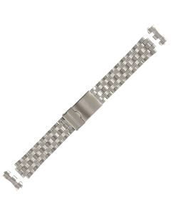 Stainless Steel 18mm Curved Ribbon Style Buckle Watch Strap