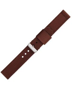 Brown Two Piece 18mm Nylon Watch Strap