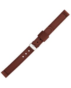 Brown Two Piece 12mm Nylon Watch Strap