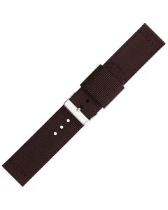 Brown Two Piece 22mm Nylon Watch Strap