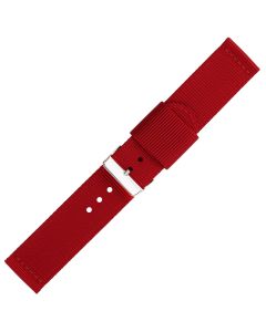 Red Two Piece 22mm Nylon Watch Strap
