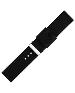 Black Two Piece 24mm Nylon Watch Strap