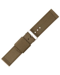 Olive Green Two Piece 24mm Nylon Watch Strap