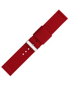 Red Two Piece 24mm Nylon Watch Strap