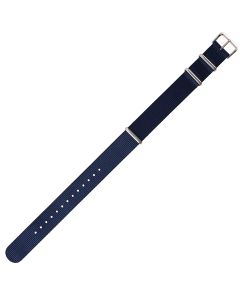 Navy 18mm Long NATO Three Rings Nylon Watch Strap