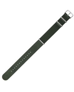 Green 22mm Long NATO Three Rings Nylon Watch Strap