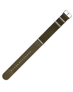 Green 24mm Long NATO Three Rings Nylon Watch Strap
