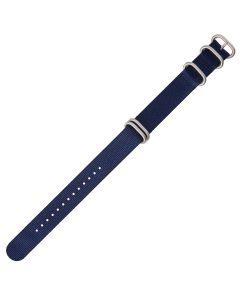 Navy 20mm Long NATO Four Rings Nylon Watch Strap