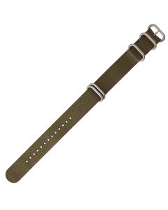 Green 22mm Long NATO Four Rings Nylon Watch Strap