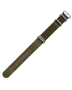 Green 24mm Long NATO Four Rings Nylon Watch Strap