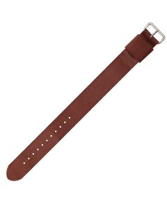Brown One Piece 20mm Nylon Watch Strap
