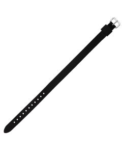 Black One Piece Long 12mm Nylon Watch Strap