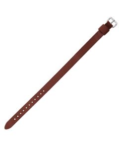 Brown One Piece Long 12mm Nylon Watch Strap