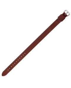 Brown One Piece Long 14mm Nylon Watch Strap