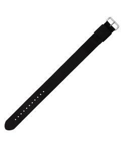 Black One Piece Long 20mm Nylon Watch Strap
