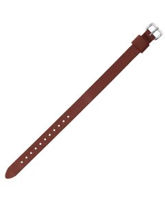 Brown One Piece 12mm Nylon Watch Strap