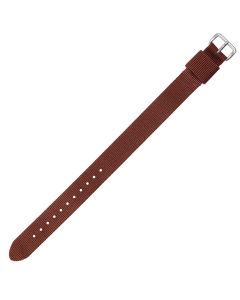 Brown One Piece 16mm Nylon Watch Strap