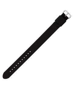 Black One Piece 18mm Nylon Watch Strap