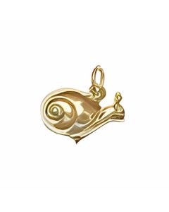 10K Yellow Gold 3D Snail Charm